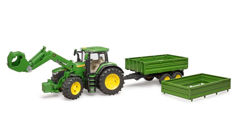 John Deere 7R350 with loader and trailer 1:16