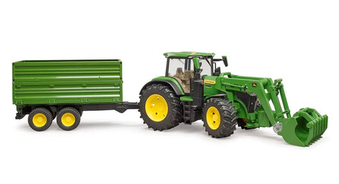 John Deere 7R350 with loader and trailer 1:16