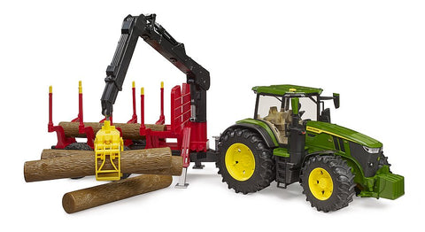 John Deere 7R350 with log trailer 1:16