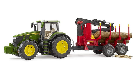 John Deere 7R350 with log trailer 1:16