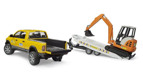 Ram truck with mini excavator 1:16