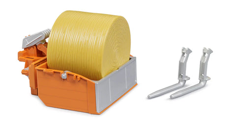 Transport box with bale and forks 1:16