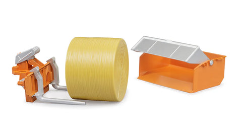 Transport box with bale and forks 1:16